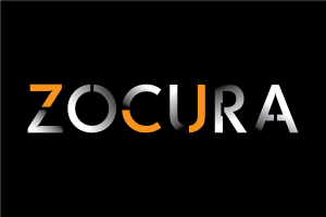 zocura logo white on black background